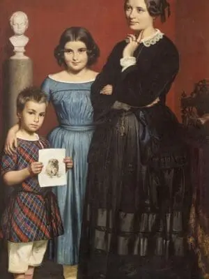 Wilhelm Marstrand, Portrait of Frederikke Vilhelmine Hage with Children