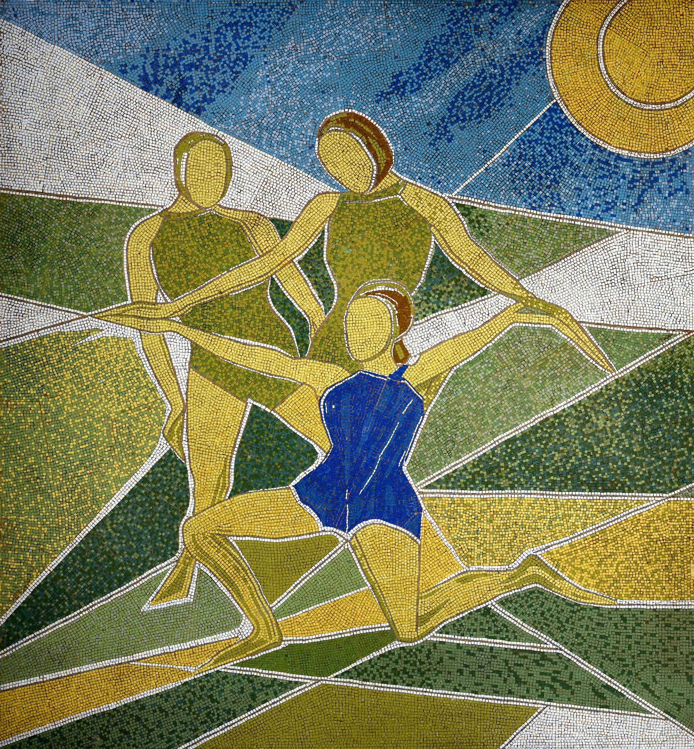 Christine Swane, Figurlig komposition, 1951, Damsøbadet, Frederiksberg