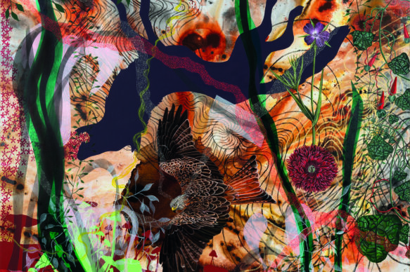 Detalje, James Aldridge, Slow Burn, 2022. James Aldridge og Christian Ouwens Galerie.